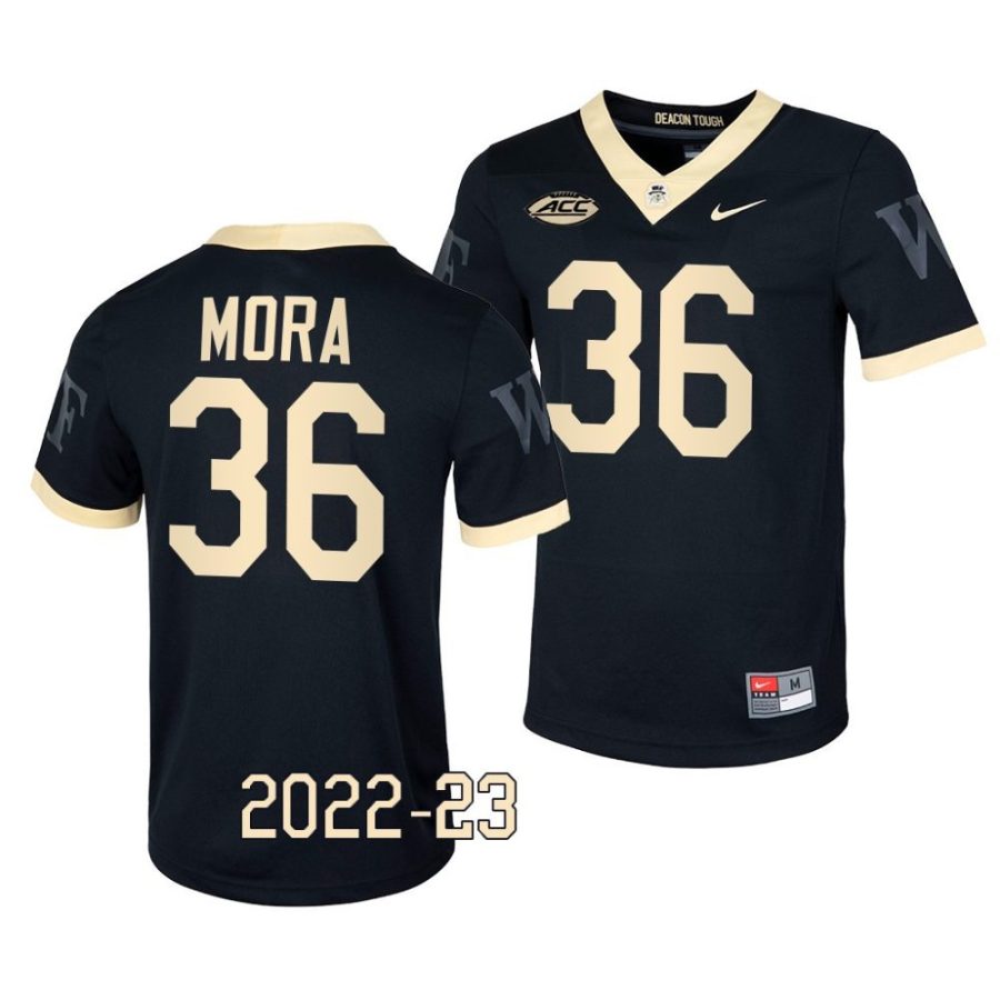 2022 23 wake forest demon deacons ivan mora black untouchable game football jersey scaled