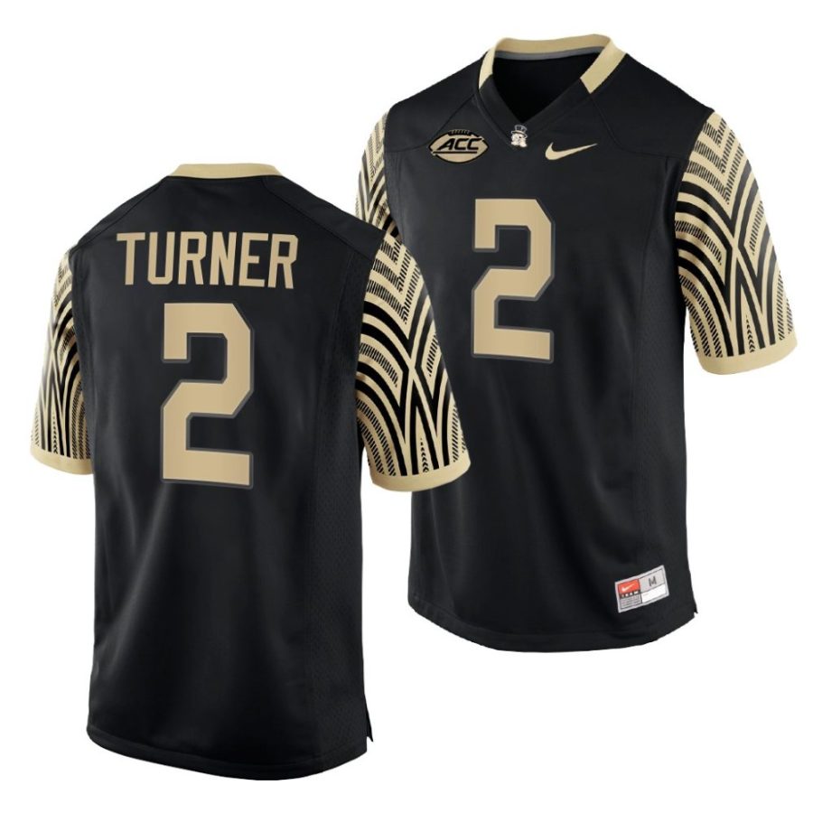 2022 23 wake forest demon deacons kobie turner black college football jersey scaled