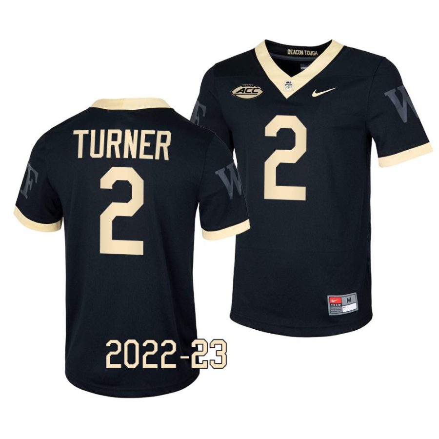 2022 23 wake forest demon deacons kobie turner black untouchable game football jersey scaled