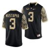 2022 23 wake forest demon deacons malik mustapha black college football jersey scaled