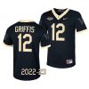 2022 23 wake forest demon deacons mitch griffis black untouchable game football jersey scaled