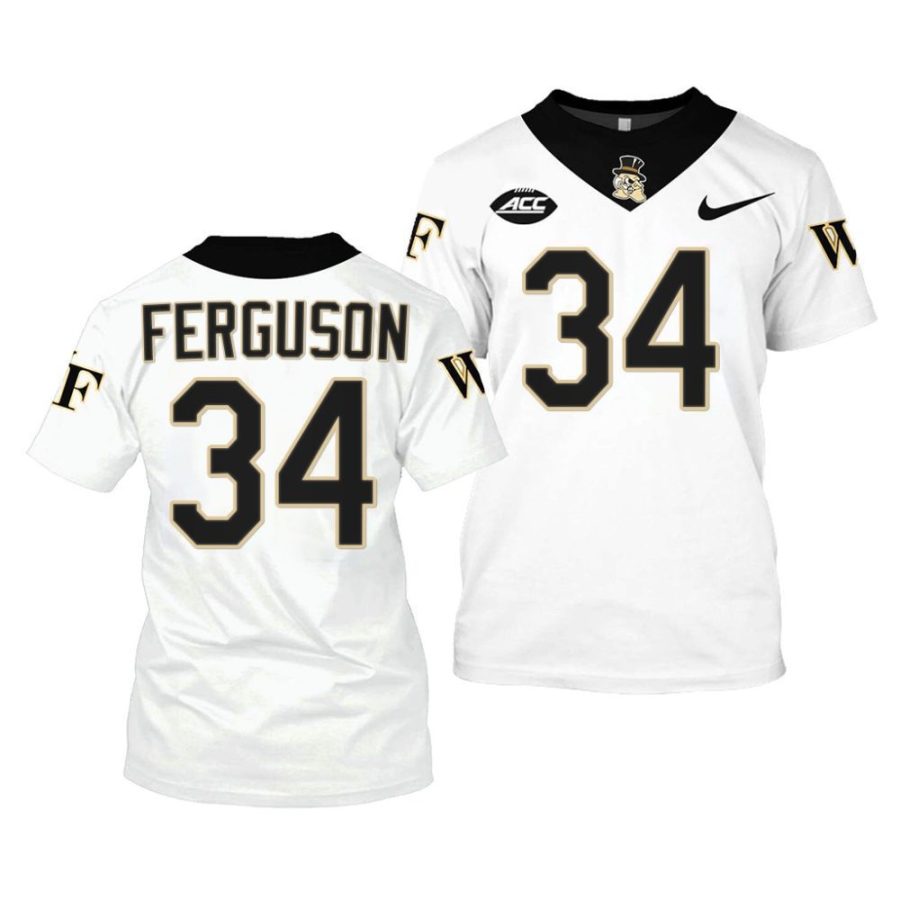 2022 23 wake forest demon deacons walker ferguson white college football shirt jersey scaled