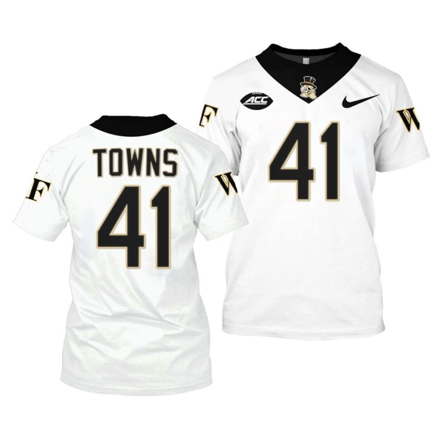 2022 23 wake forest demon deacons will towns white college football shirt jersey scaled