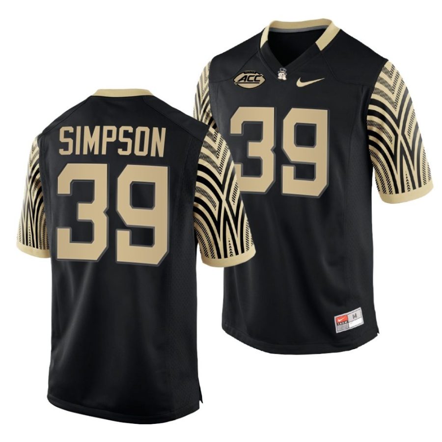 2022 23 wake forest demon deacons zavier simpson black college football jersey scaled