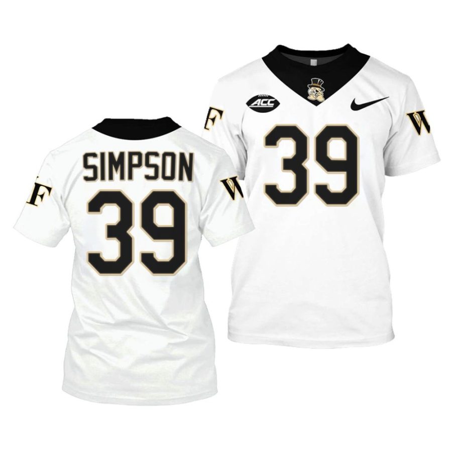 2022 23 wake forest demon deacons zavier simpson white college football shirt jersey scaled