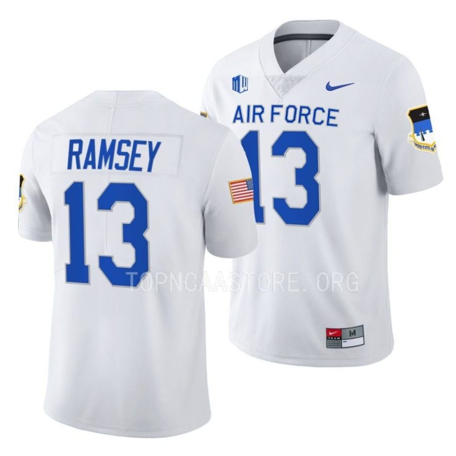 2022 air force falcons pj ramsey white college football jersey scaled