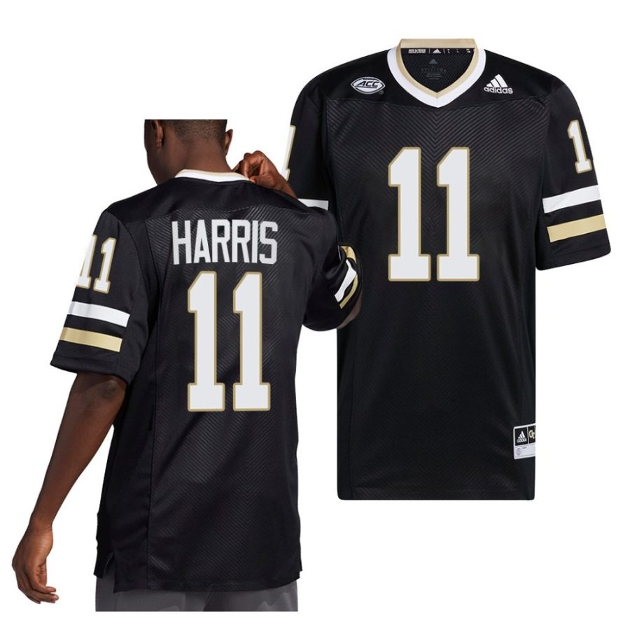 2022 georgia tech yellow jackets kevin harris black alternate premier football jersey scaled