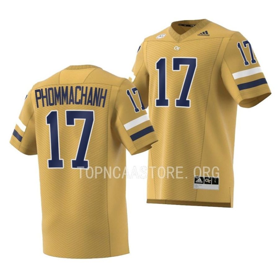 2022 georgia tech yellow jackets taisun phommachanh brown replica football jersey scaled