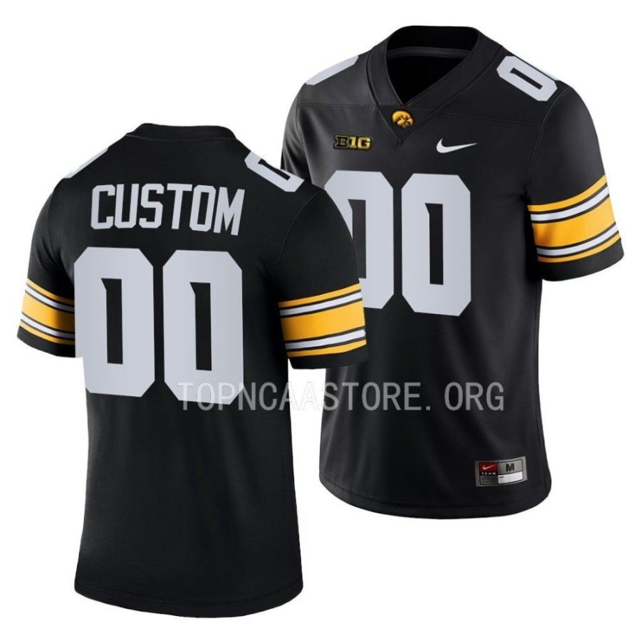 2022 iowa hawkeyes custom black college football jersey scaled