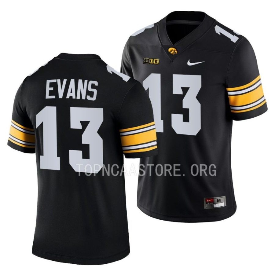 2022 iowa hawkeyes joe evans black college football jersey scaled