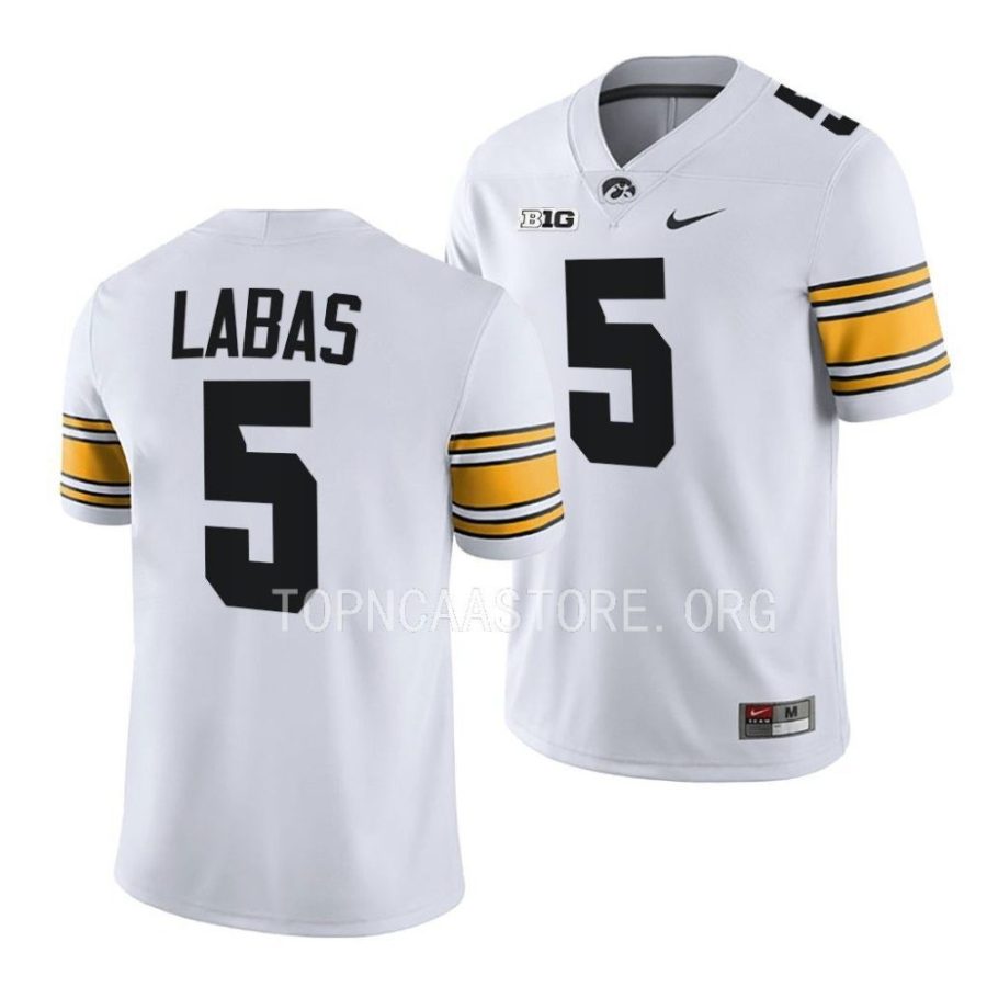 2022 iowa hawkeyes joe labas white college football jersey scaled