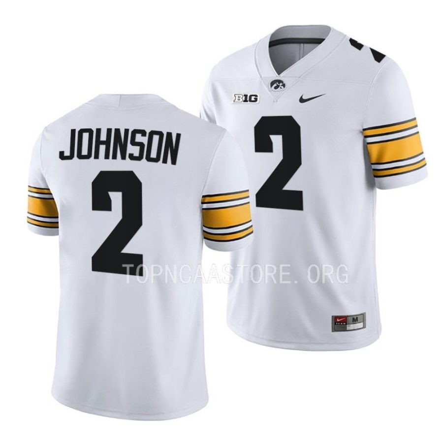 2022 iowa hawkeyes kaleb johnson white college football jersey scaled