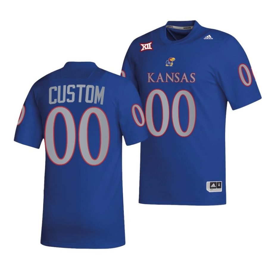 2022 kansas jayhawks custom royal college football nil replica jersey scaled