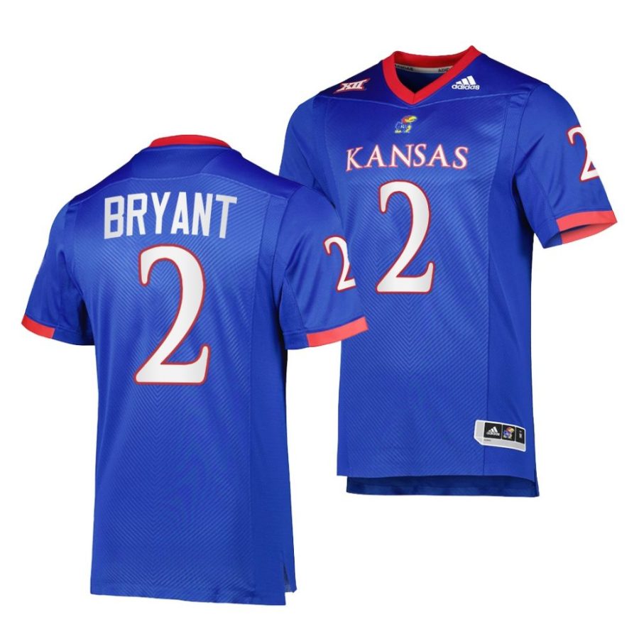 2022 kansas jayhawks jacobee bryant royal premier football jersey scaled