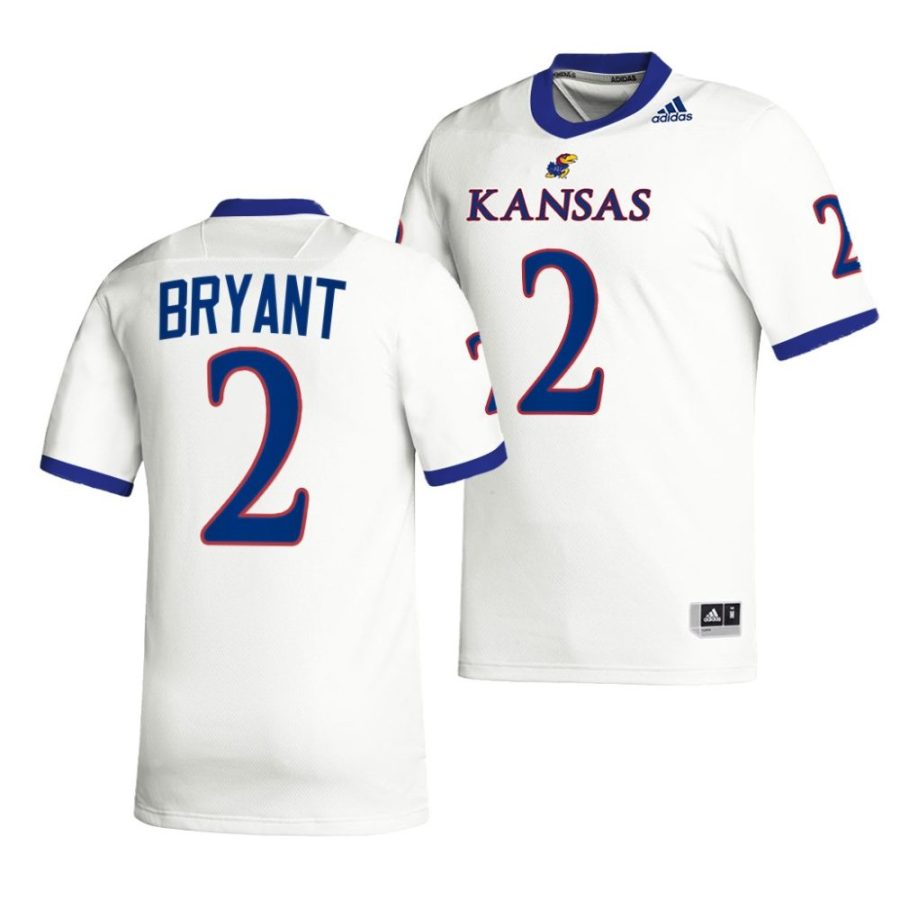 2022 kansas jayhawks jacobee bryant white premier football jersey scaled