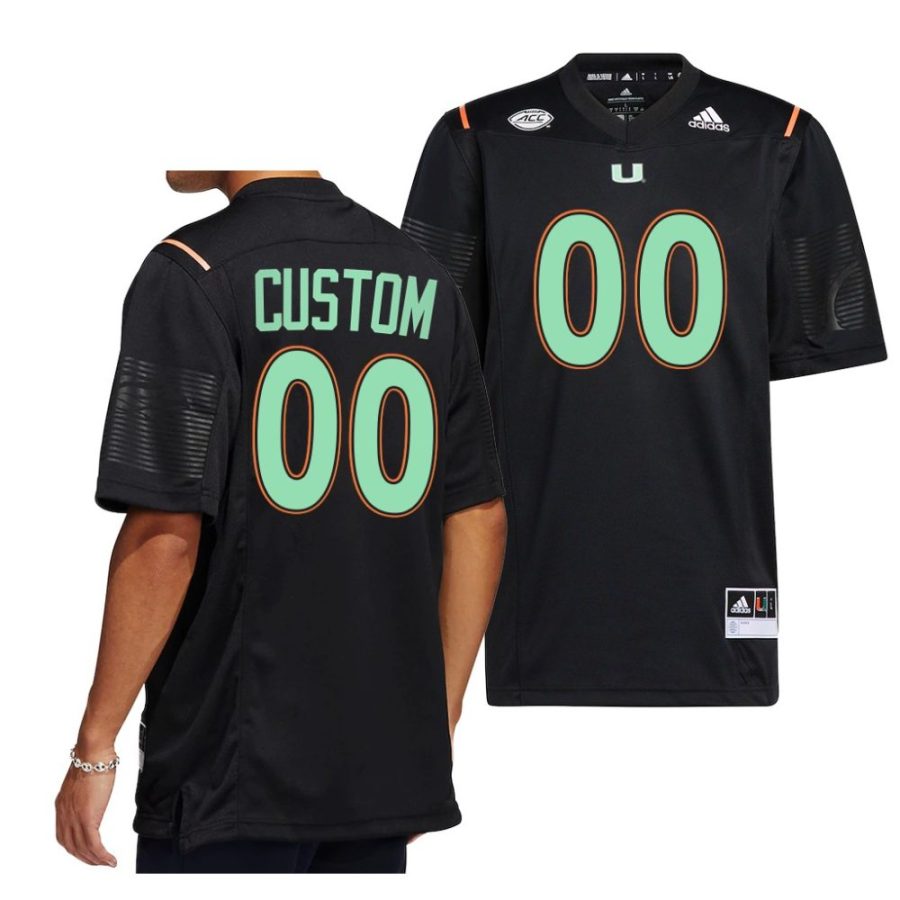 2022 miami hurricanes custom black miami nights premier strategy jersey scaled