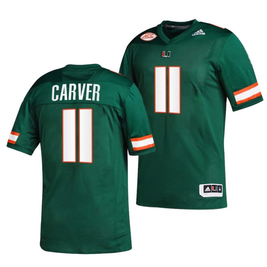 2022 miami hurricanes jackson carver green college football jersey scaled