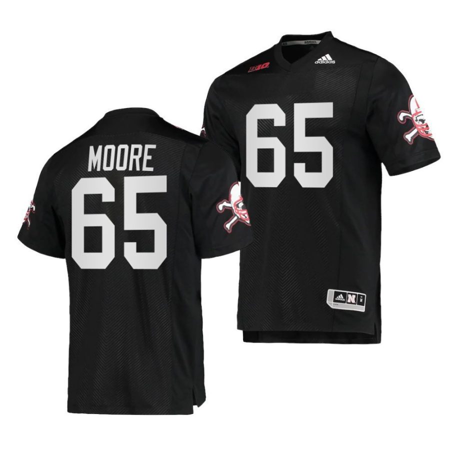 2022 nebraska huskers brandon moore black premier strategy football jersey scaled