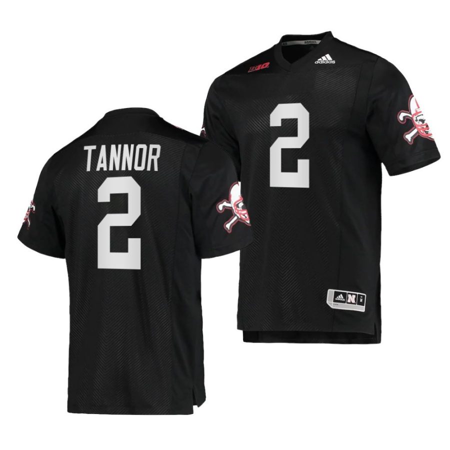 2022 nebraska huskers caleb tannor black premier strategy football jersey scaled