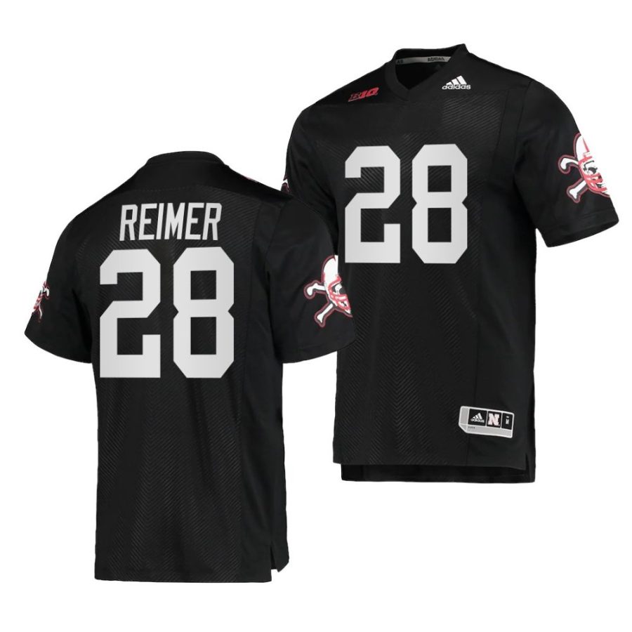 2022 nebraska huskers luke reimer black premier strategy football jersey scaled