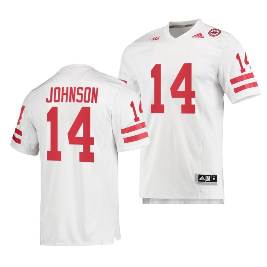 2022 nebraska huskers rahmir johnson white premier football jersey scaled