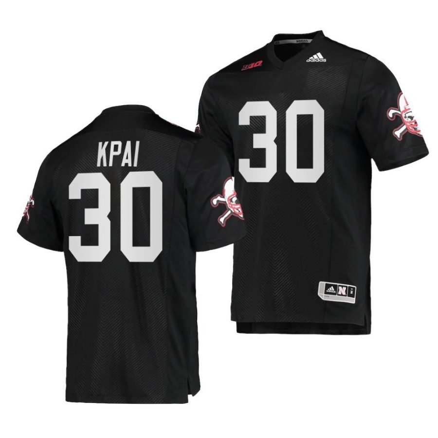 2022 nebraska huskers randolph kpai black premier strategy football jersey scaled