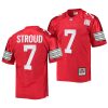 2022 ohio state buckeyes c.j. stroud scarlet 100th anniversary throwback jersey scaled