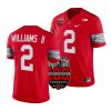 2022 ohio state buckeyes kourt williams ii scarlet 100th anniversary woody football jersey scaled
