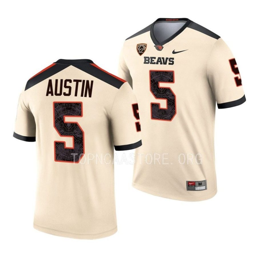 2022 oregon state beavers alex austin cream alternate football legend jersey scaled