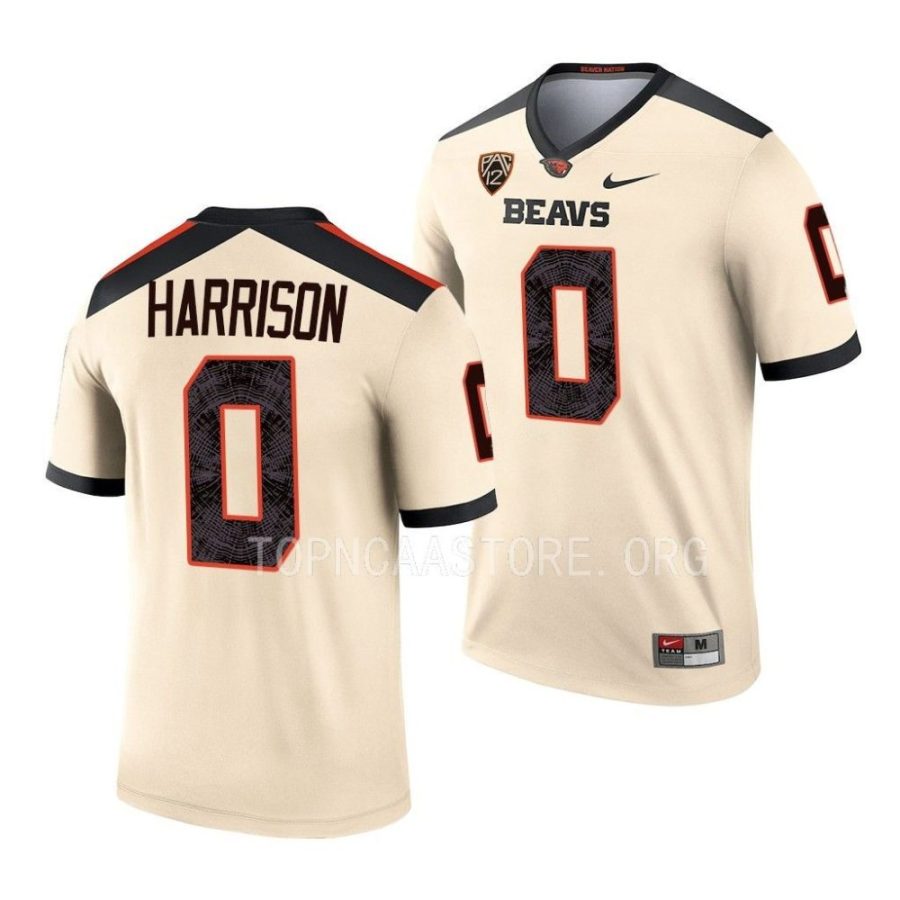 2022 oregon state beavers tre'shaun harrison cream alternate football legend jersey scaled