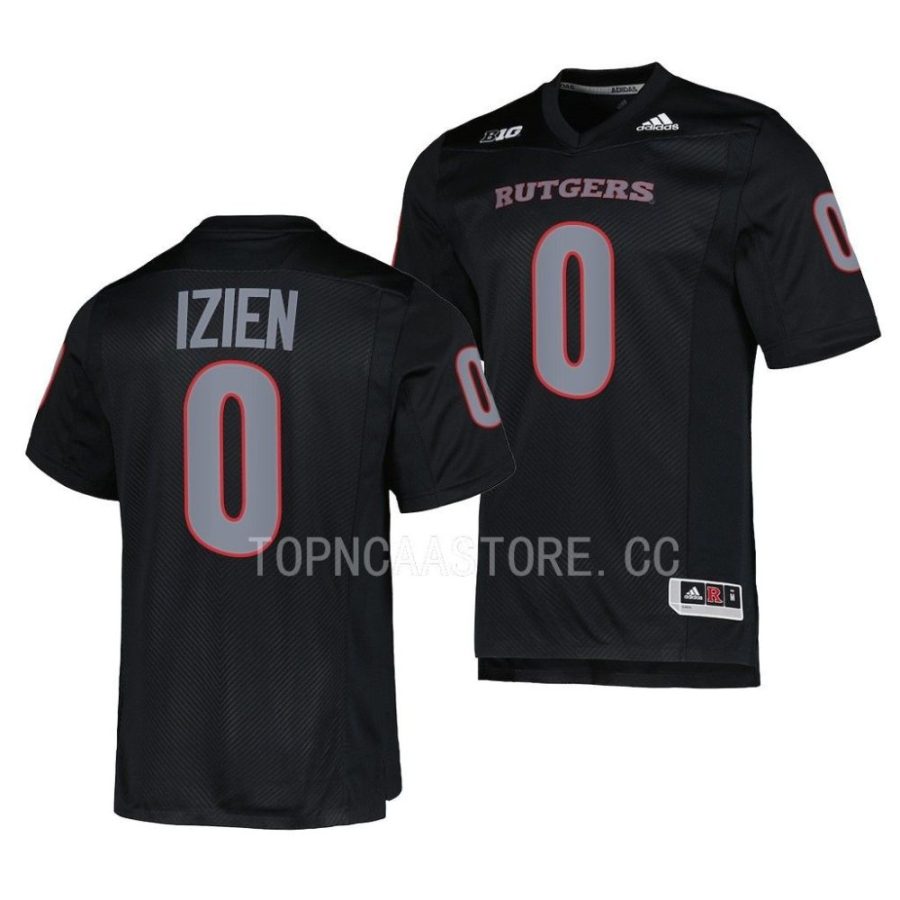 2022 rutgers scarlet knights christian izien black premier football jersey scaled