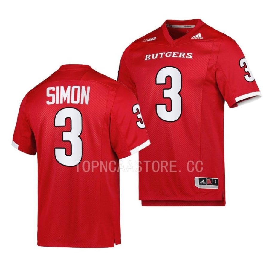 2022 rutgers scarlet knights evan simon scarlet premier football jersey scaled