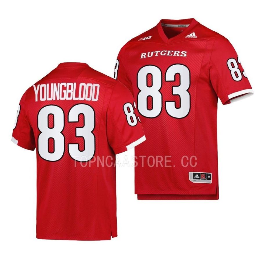 2022 rutgers scarlet knights joshua youngblood scarlet premier football jersey scaled