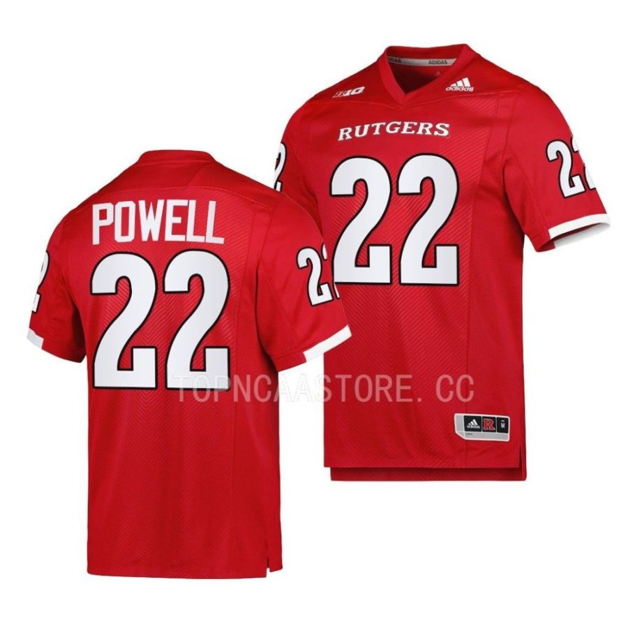 2022 rutgers scarlet knights tyreem powell scarlet premier football jersey scaled