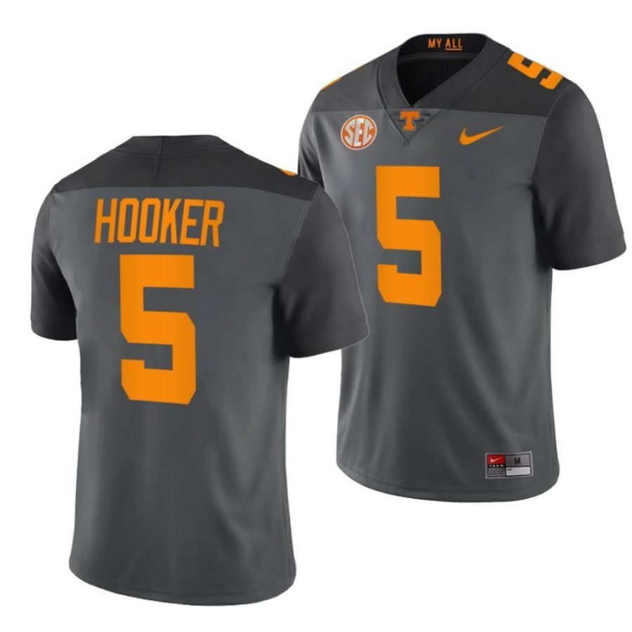 2022 tennessee volunteers hendon hooker grey smokey grey series football jersey scaled