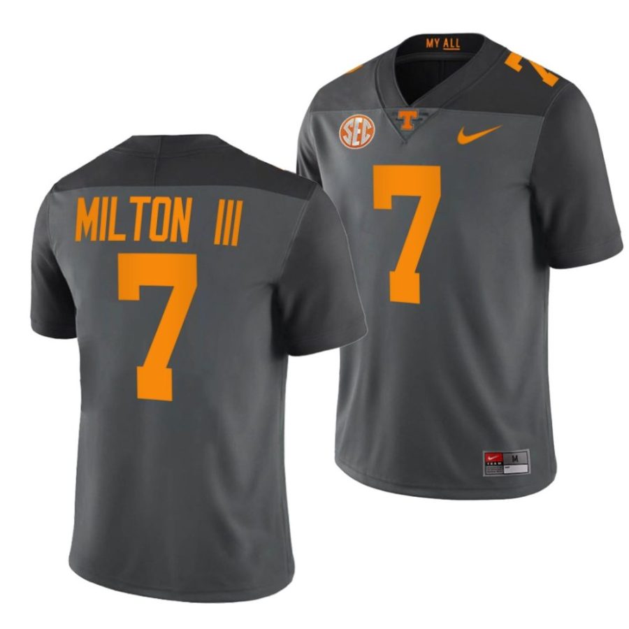 2022 tennessee volunteers joe milton iii grey smokey grey series football jersey scaled