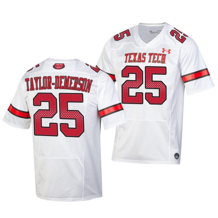 2022 texas tech red raiders dadrion taylor demerson white throwback replica football jersey scaled