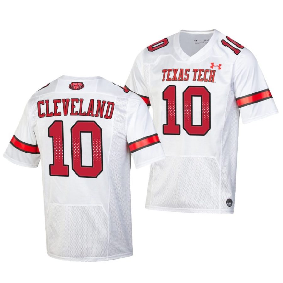 2022 texas tech red raiders trey cleveland white throwback replica football jersey scaled