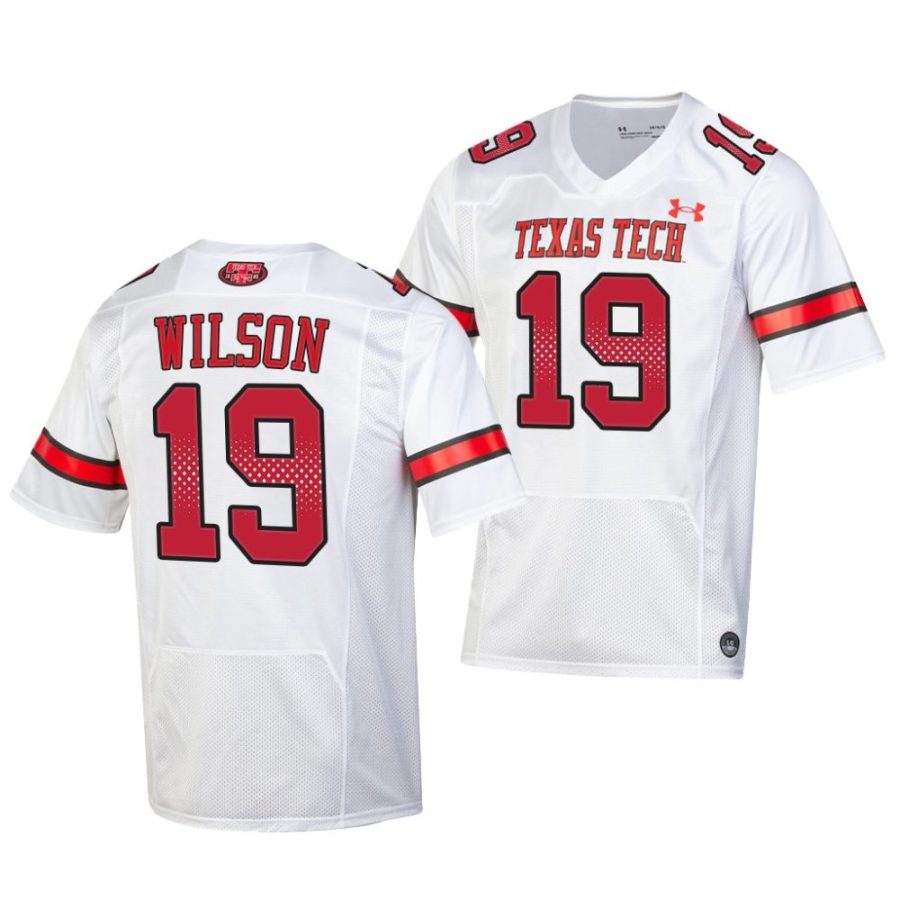 2022 texas tech red raiders tyree wilson white throwback replica football jersey scaled