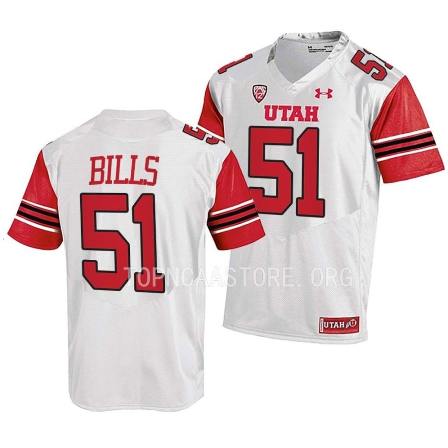 2022 utah utes keaton bills white college football jersey scaled