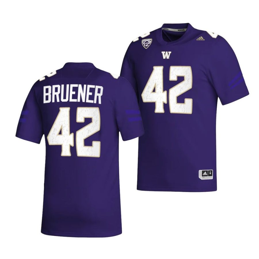 2022 washington huskies carson bruener purple college football nil replica jersey scaled