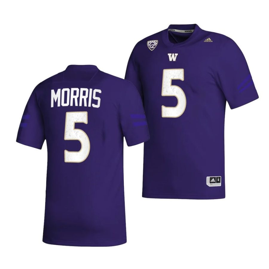 2022 washington huskies dylan morris purple college football nil replica jersey scaled