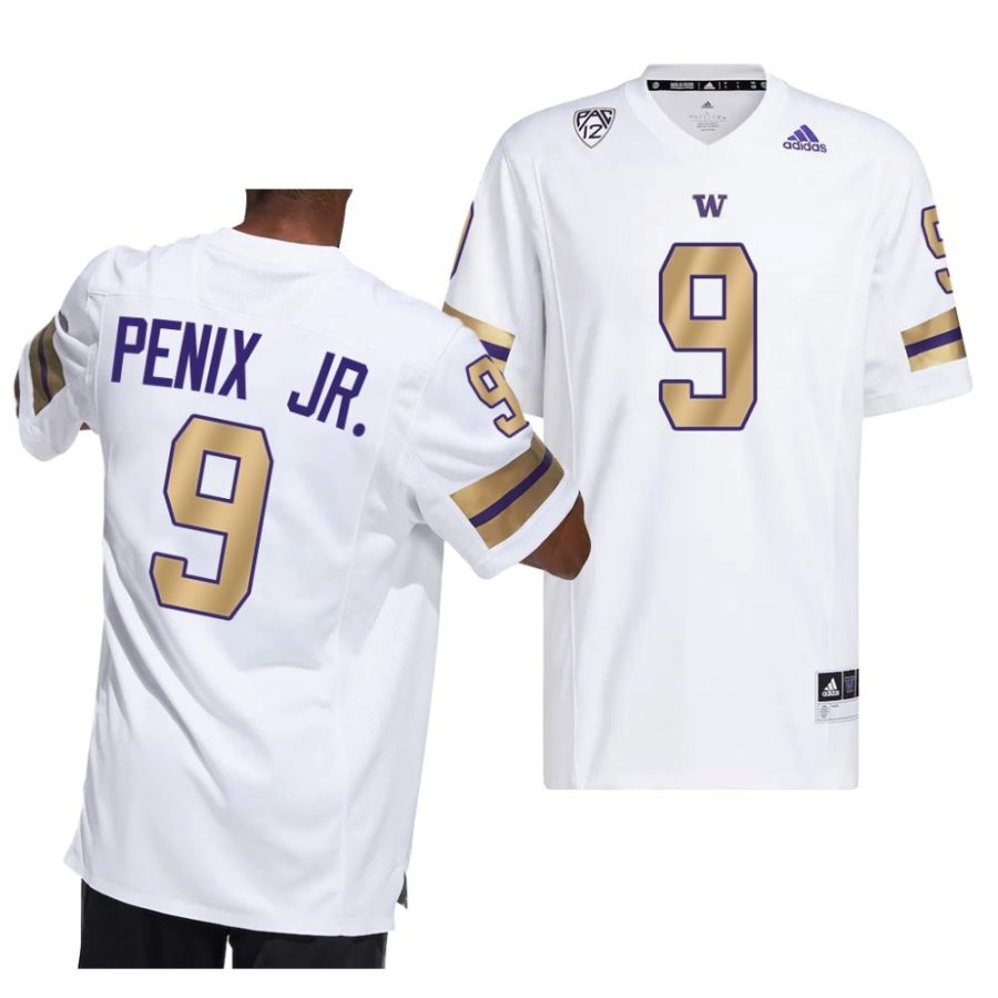 2022 washington huskies michael penix jr. white husky royalty premier strategy jersey scaled