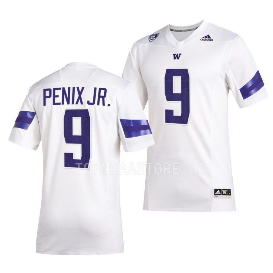 2022 washington huskies michael penix jr. white premier football jersey scaled