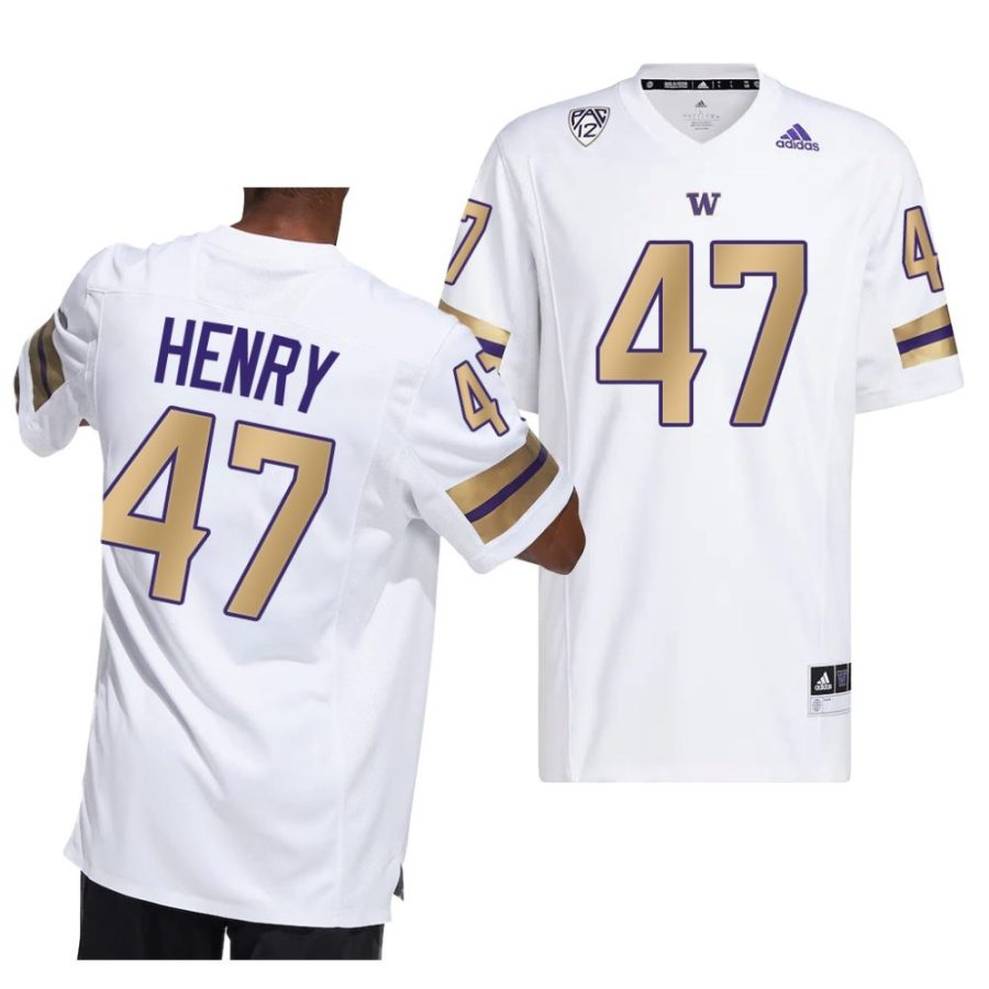 2022 washington huskies peyton henry white husky royalty premier strategy jersey scaled