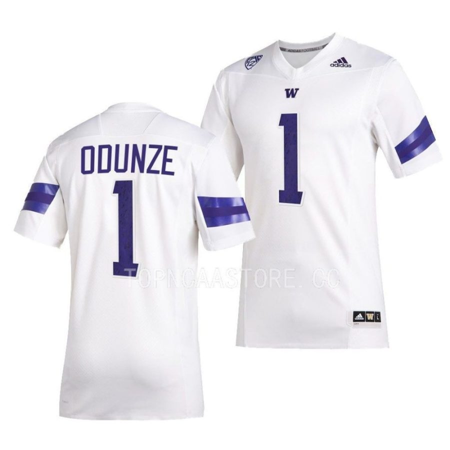 2022 washington huskies rome odunze white premier football jersey scaled