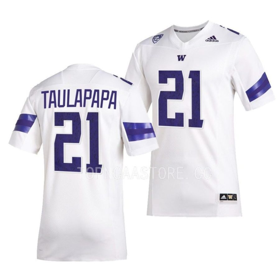 2022 washington huskies wayne taulapapa white premier football jersey scaled