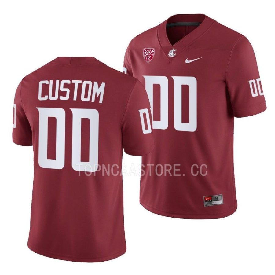 2022 washington state cougars custom crimson nil football replica jersey scaled