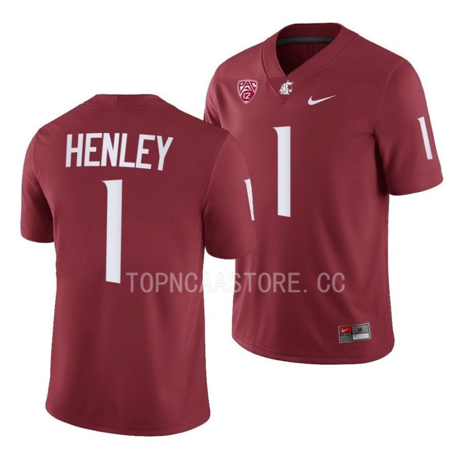 2022 washington state cougars daiyan henley crimson nil football replica jersey scaled