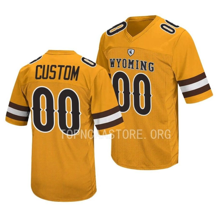 2022 wyoming cowboys custom gold college football retro jersey scaled